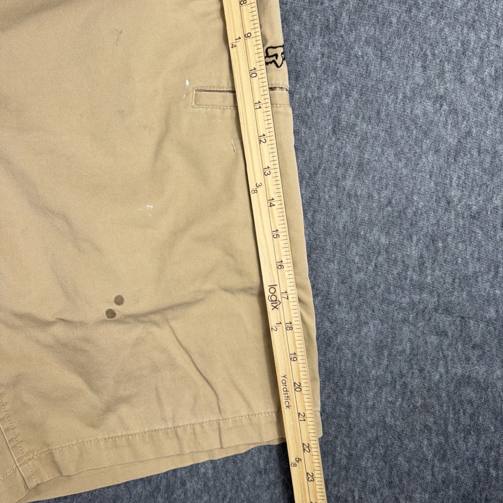 FOX Motocross Shorts Men's 36 Y2K Racing Tan Khaki Work Stained - Picture 13 of 13